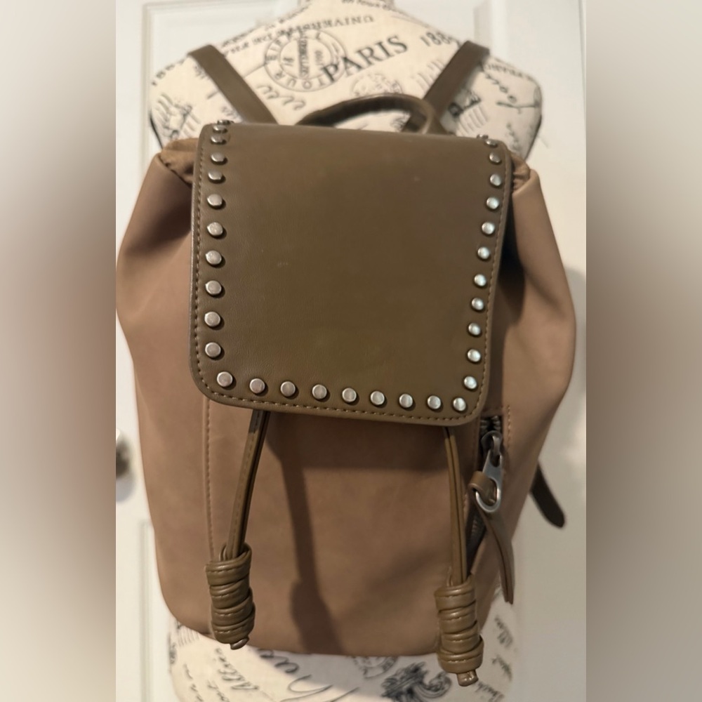 Universal Thread Studded Flap Drawstring Backpack… - image 2
